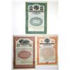 Image 1 : MA. Massachusetts Railroads, 1902 to 1910, Specimen Coupon Gold Bond Trio.