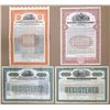 Image 1 : East Coast Railroads 1912 to 1924,  Specimen Bond Quartet Including 2 with Going off the Gold Standa