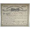 Image 1 : OH. Cincinnati & Springfield Railway Co. 1874 I/C Stock Certificate Signed by Civil War General John