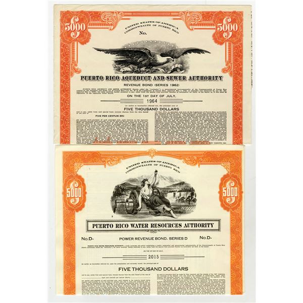 Puerto Rico 1962 to 1976 Specimen Bond Pair.