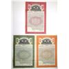 Image 1 : NJ. Warner Sugar Corp., 1924, Specimen Gold Coupon Bond Trio