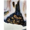 Image 7 : 10 INCH PINK AND BLACK UNQUIE NATURAL FORMATION AGATE SLICE
