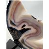 Image 9 : 10 INCH PINK AND BLACK UNQUIE NATURAL FORMATION AGATE SLICE