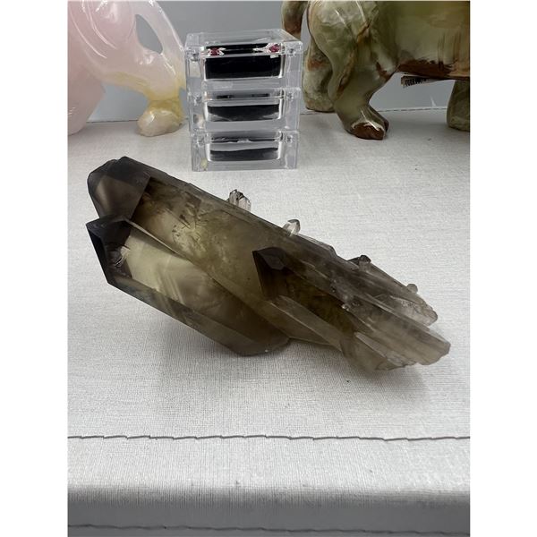 4.1 INCH  SMOKY  CITRINE WITH PHANTOM  INCLUSION