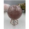 Image 1 : 3.2 INCH  81.7 MM  ROSE QUARTZ SPHERE