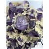Image 5 : 12 X 5.3 INCH  AMETHYST WITH ORANGE CALCITE  CRYSTAL ON STAND UNIQUE FORMATION  HIGH GRADE