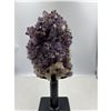 Image 1 : 11 X 4.3 INCH AMETHYST WITH CALCITE UNIQUE FORMATION ON BOTH  SIDE