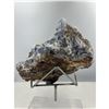 Image 4 : 9 X 11 INCH FLUORITE WITH FLOWER CALCITE QUARTZ ON STAND