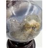 Image 7 : 16 INCH CIRCUMFERENCE AMETHYST SPHERE WITH CALCITE  FROM BRAZIL