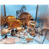 Image 1 : VTG Metalware Lot w/ Decorative Plate, Candleholders, Picture Frame, Pitcher, & More