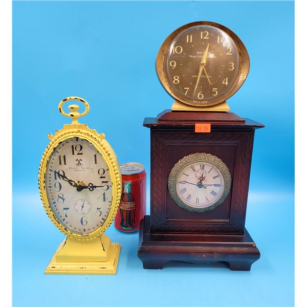 Clock Lot w/ Hotel Viewx, Westclox, & More