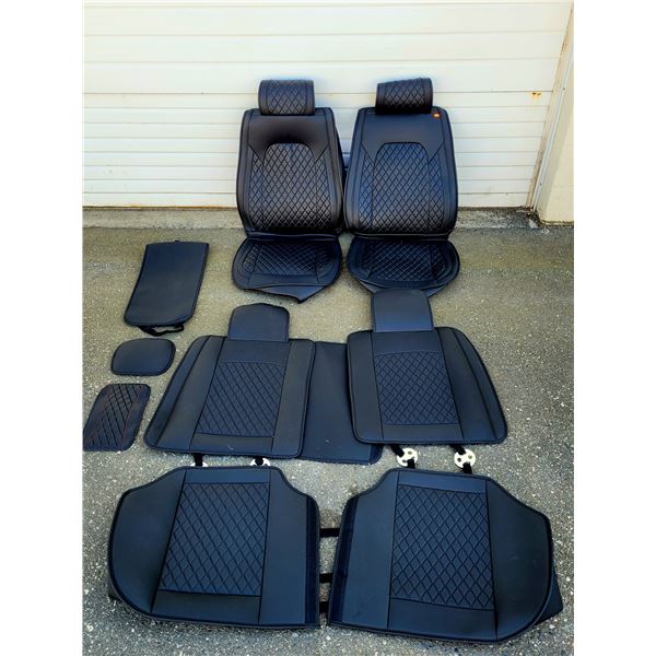 Set of Faux Leather Universal Car Seat & Console Covers