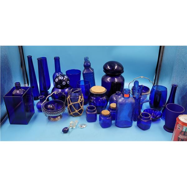 Cobalt Blue Glassware Lot