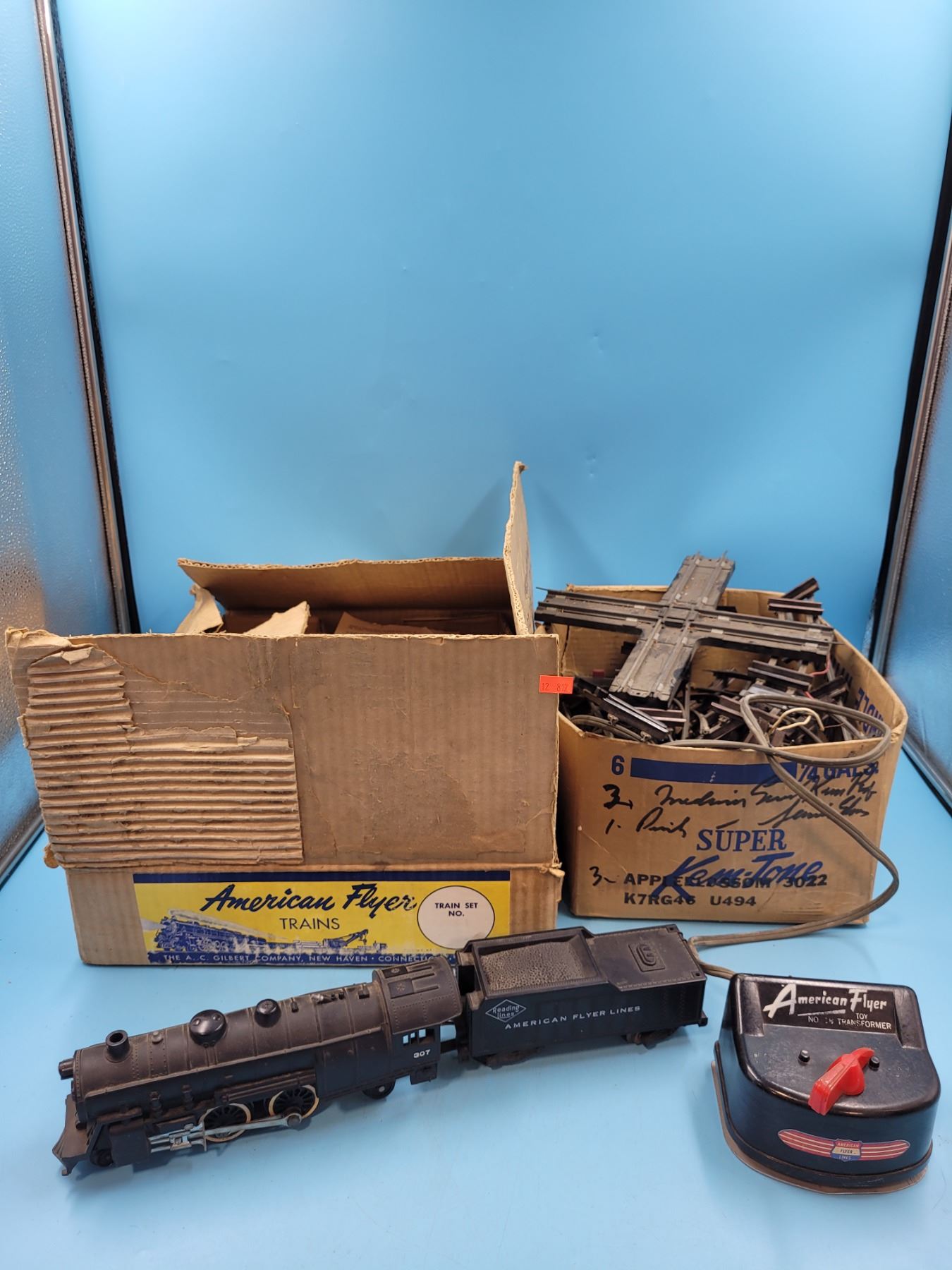 Model Trains, Transformer, & Track Pieces