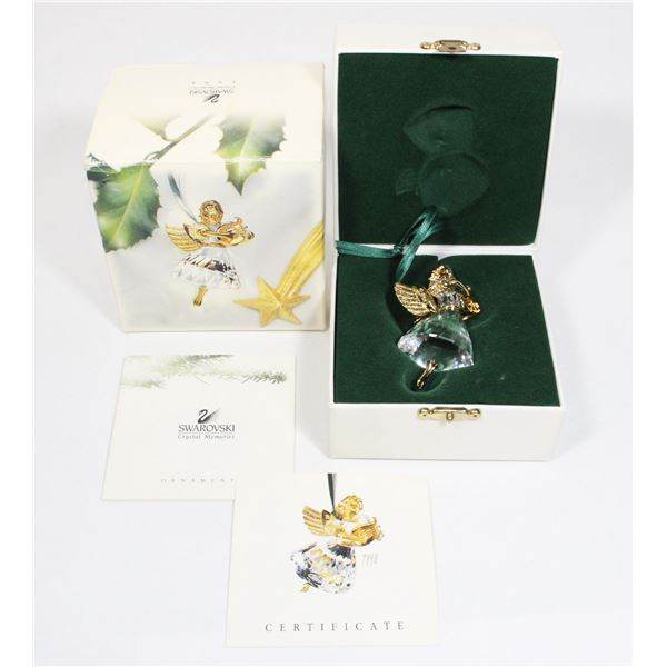 1998 SWAROVSKI CRYSTAL MEMORIES ANGEL WITH HARP