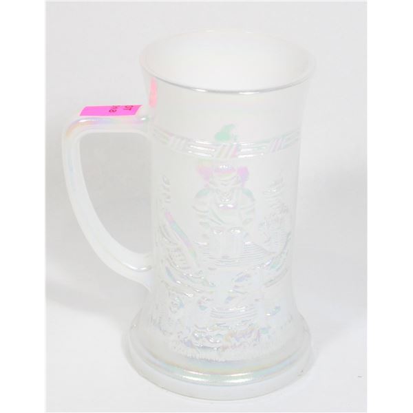 FEDERAL GLASS IRIDESCENT MILK GLASS STIEN