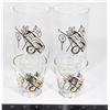 Image 1 : LOT OF FOUR VINTAGE GOLF GLASSES