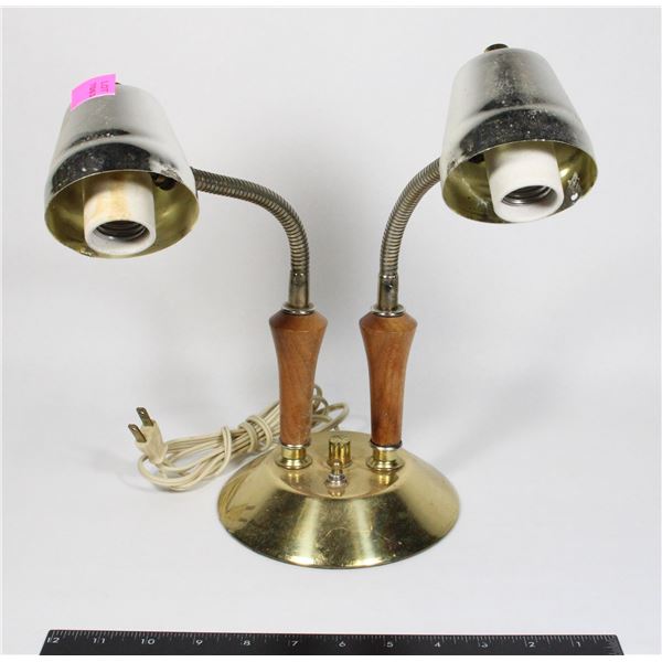 VINTAGE MCM DOUBLE TABLE LAMP