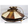 Image 1 : LARGE TIFFANY STYLE STAIN GLASS HANGING LIGHT