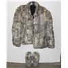 Image 1 : GENUINE RABBIT COAT AND MOCCASINS
