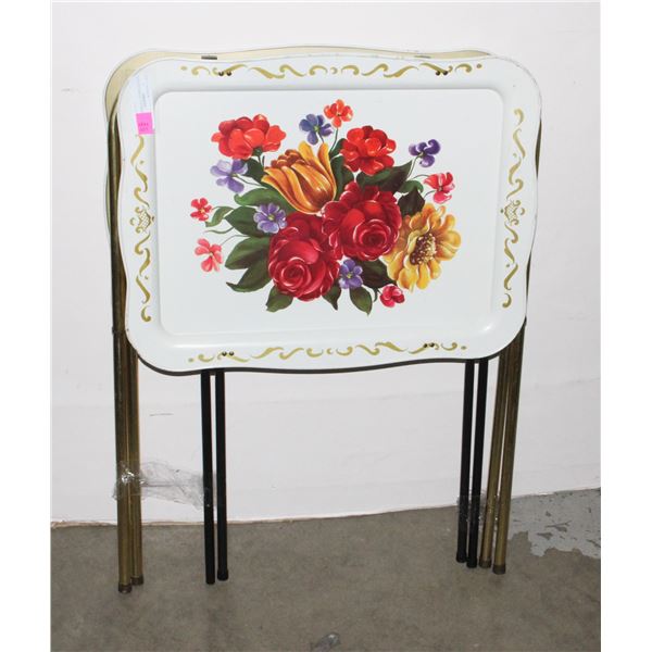 VINTAGE METAL TV TRAYS