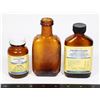 Image 1 : THREE VINTAGE/ ANTIQUE MEDICINE BOTTLES