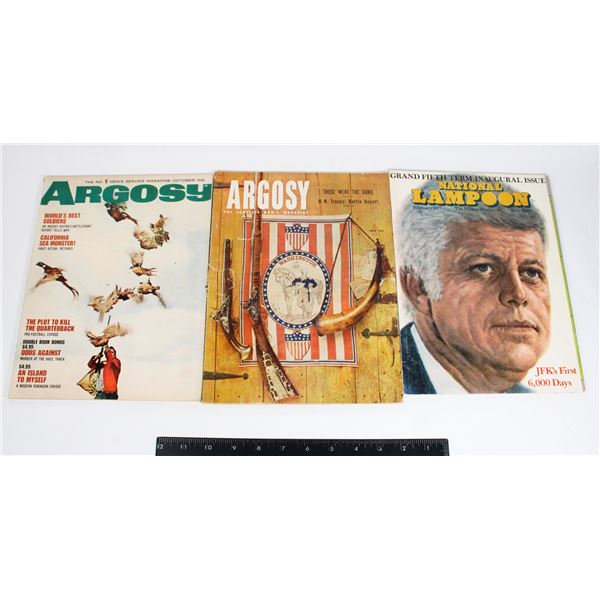 TWO ARGOSY MENS MAGAZINES AND FEB 1977