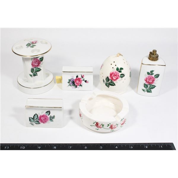 MADE IN JAPAN FLORAL THEME ASH TRAY, AND