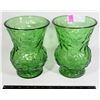 Image 1 : TWO VINTAGE E.O BRODY CO CRINKLE GLASS VASE