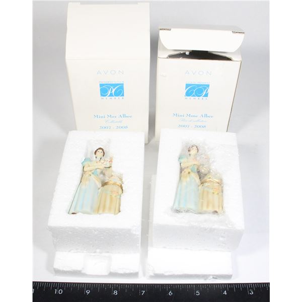 TWO AVON MINI MISS ALBEE COLLECTIBLES 2007-2008