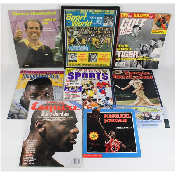 BUNDLE OF ASSORTED SPORTS MAGAZINES AND BOOK