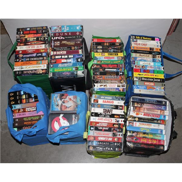 GIANT LOT OF VHS TAPES INCLUDING DUNE,GHOSTBUSTERS