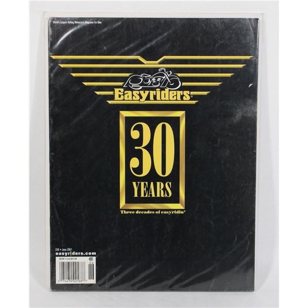 EASYRIDERS JUNE 2001 MAGAZINE. 30 YEARS ISSUE