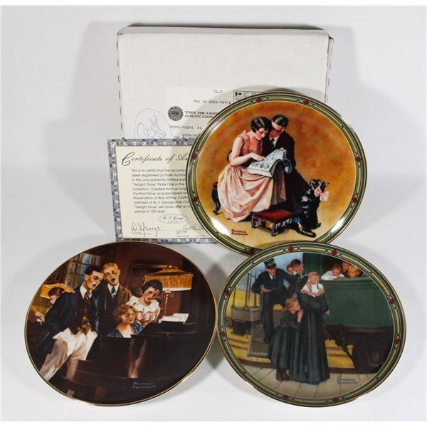 THREE NORMAN ROCKWELL COLLECTOR PLATES INCLUDING