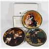 Image 1 : THREE NORMAN ROCKWELL COLLECTOR PLATES INCLUDING