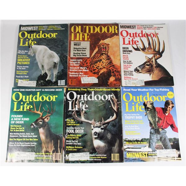 LOT OF VINTAGE OUTDOOR LIFE MAGAZINES