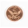 Image 3 : 1-OZ .999 FINE COPPER ROUND. WHITE TAIL DEER