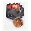 Image 1 : 1-OZ .999 FINE COPPER ROUND. GRIZZLY BEAR