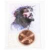 Image 1 : 1-OZ .999 FINE COPPER ROUND. JESUS BY SILVER SHIEL
