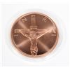 Image 2 : 1-OZ .999 FINE COPPER ROUND. JESUS BY SILVER SHIEL