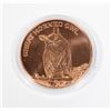 Image 2 : 1-OZ .999 FINE COPPER ROUND. GREAT HORNED OWL