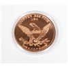 Image 3 : 1-OZ .999 FINE COPPER ROUND. GREAT HORNED OWL