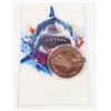 Image 1 : 1-OZ .999 FINE COPPER ROUND. MEGALODON SHARK
