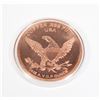 Image 3 : 1-OZ .999 FINE COPPER ROUND. MEGALODON SHARK