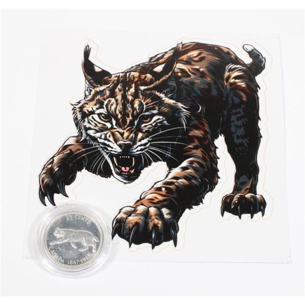 1967 CANADA SILVER .25CENT BU IN CAPSULE