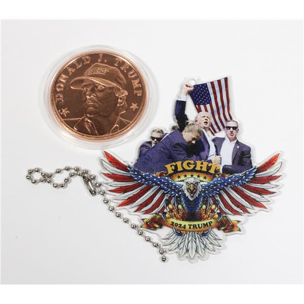 1-OZ PURE 999 COPPER ROUND IN CAPSULE DONALD TRUMP