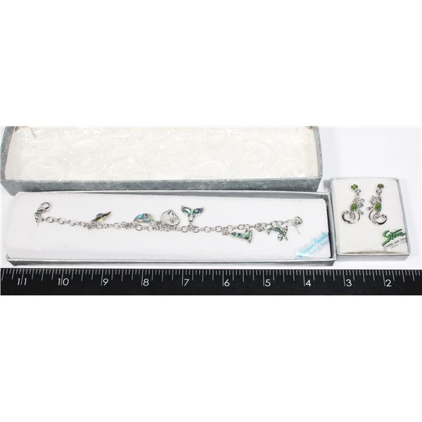 LOT OF 2 BOXES OF JADE JEWELRY