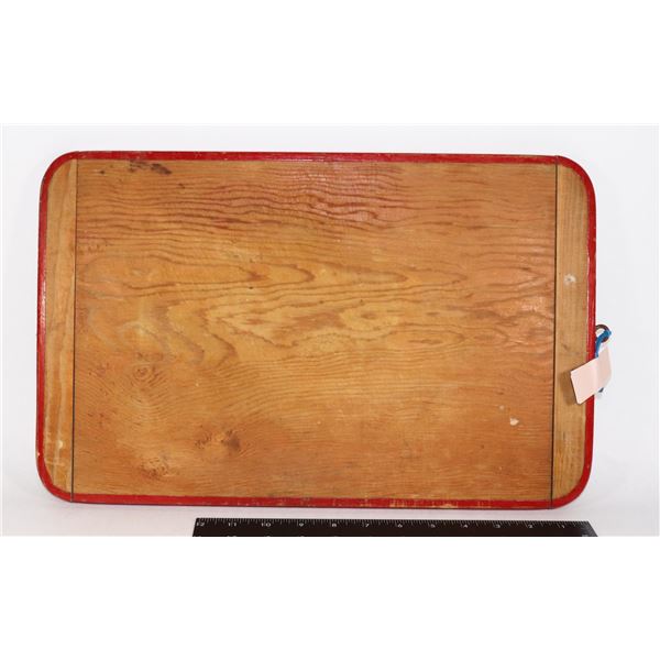 VINTAGE WOOD CUTTING BOARD 17.5" X 11"