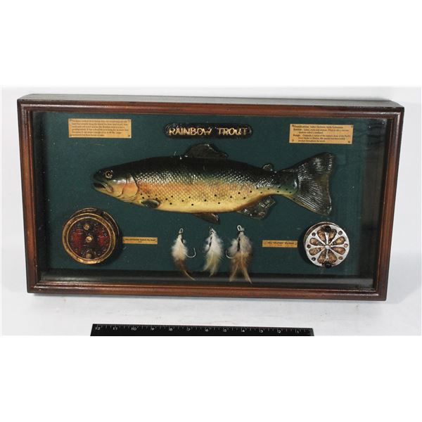 ANTIQUE LOOK SHADOWBOX FISH ART