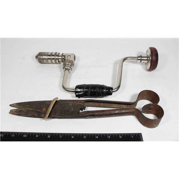 ANTIQUE TOOLS. SHEFFIELD ENGLAND SHEARS AND